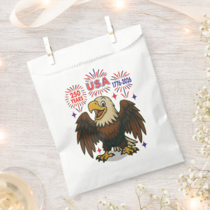 Bald Eagle with Fireworks– USA 250 Years 1776-2026 Favour Bags
