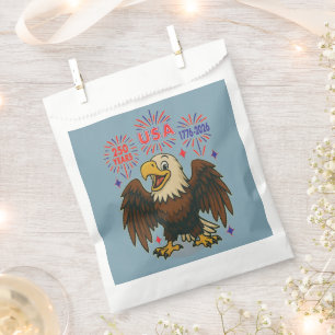 Bald Eagle with Fireworks– USA 250 Years 1776-2026 Favour Bags