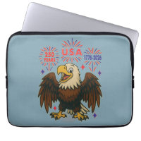 Bald Eagle with Fireworks– USA 250 Years 1776-2026