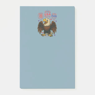 Bald Eagle with Fireworks– USA 250 Years 1776-2026 Post-it Notes