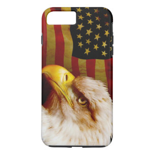 Bald eagle with flag Case-Mate iPhone case