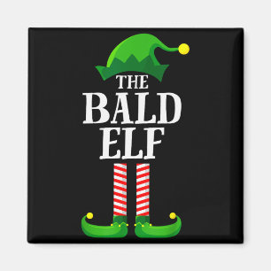 Bald Elf Matching Family Group Christmas Party Pyj Magnet