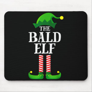 Bald Elf Matching Family Group Christmas Party Pyj Mouse Pad