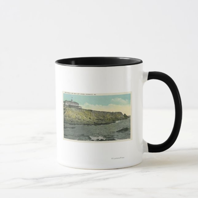 Bald Head Cliff and Exterior of Cliff House # Mug (Right)