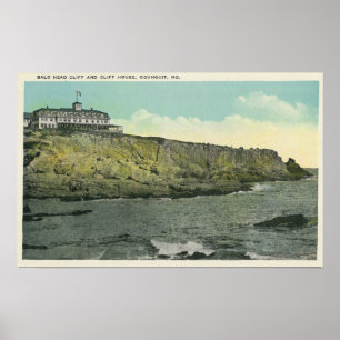 Bald Head Cliff and Exterior of Cliff House # Poster