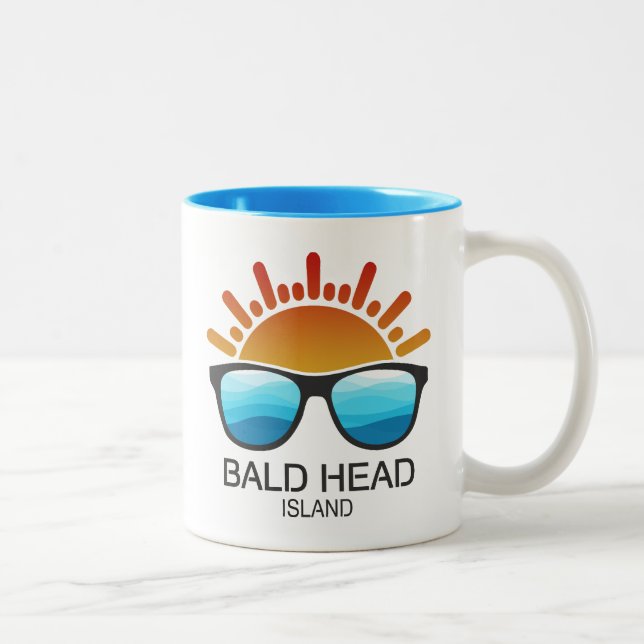 Bald Head Island North Carolina Sunglasses Two-Tone Coffee Mug (Right)