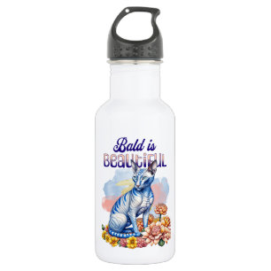 Bald is Beautiful Hairless Cat 532 Ml Water Bottle