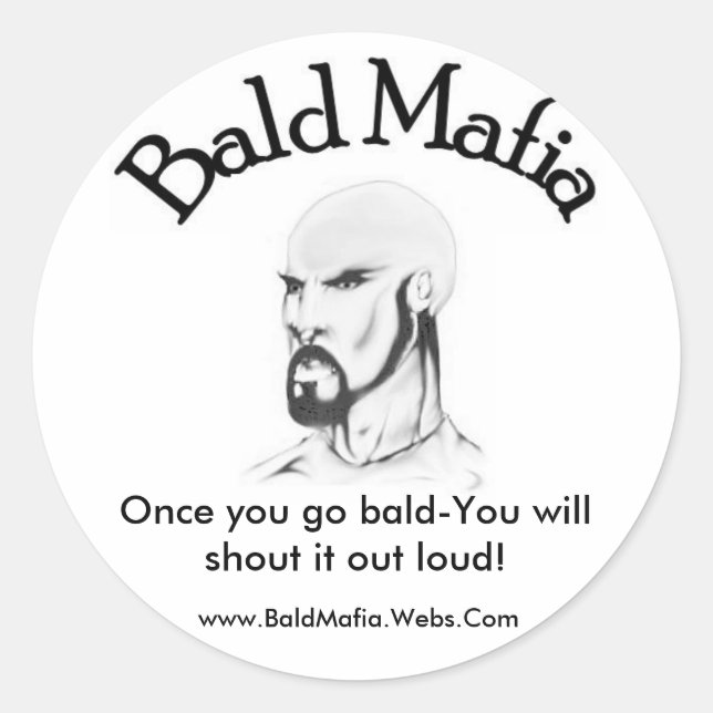 Bald Mafia Sticker - Small (Front)