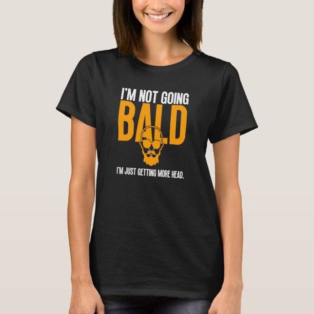 Bald Men Beard Man Hair Loss Balding Dad Baldness  T-Shirt (Front)