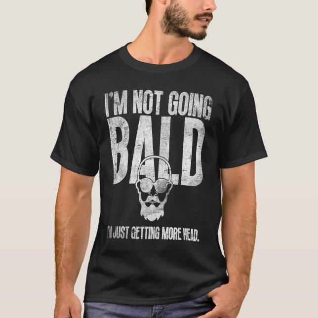 Bald Men Beard Man Hair Loss Balding Dad Baldness  T-Shirt (Front)