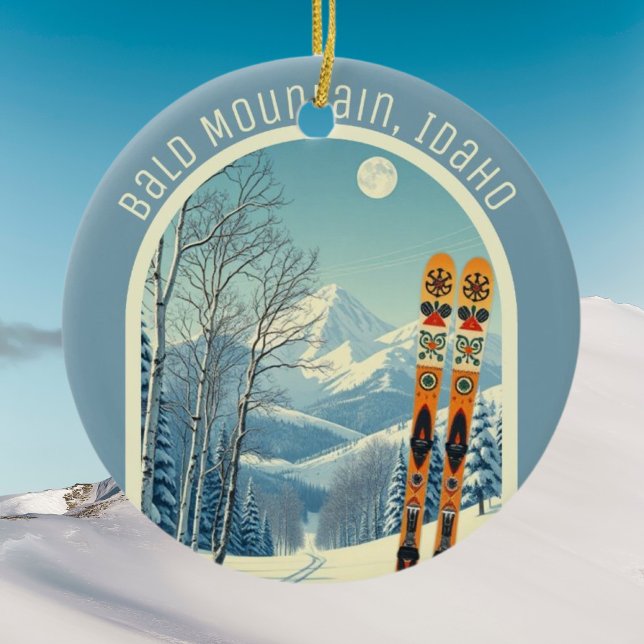 Bald Mountain Idaho ski area souvenir  Ceramic Tree Decoration (Creator Uploaded)