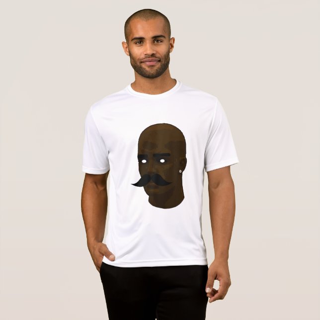 Bald Moustache T-Shirt (Front Full)