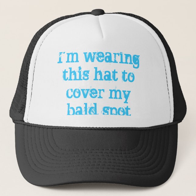 bald spot coverer trucker hat (Front)