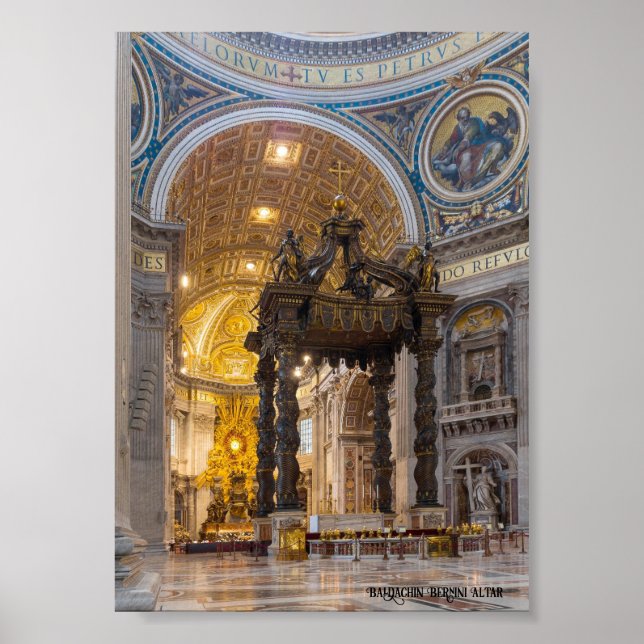 Baldachin Bernini Altar , Vatican Poster (Front)