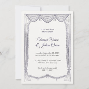 Baldachin Drapery Wedding Invitation
