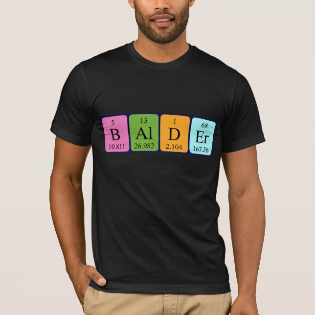 Balder periodic table name shirt (Front)