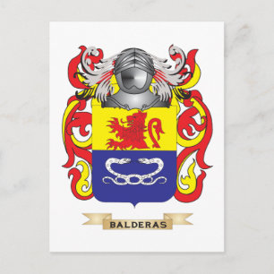 Balderas Coat of Arms (Family Crest) Postcard