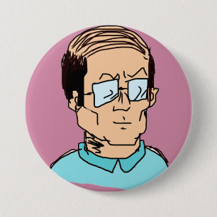 baldness 7.5 cm round badge