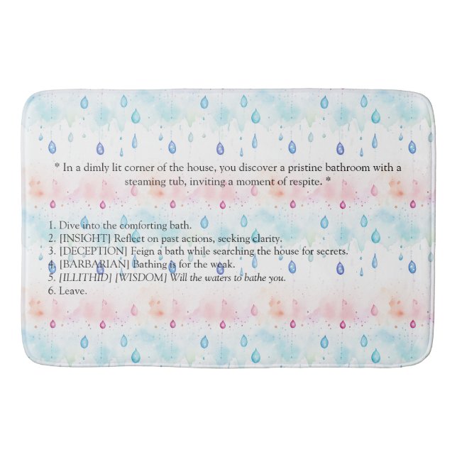 Baldur's Gate 3 Inspired Bath Mat (Front)