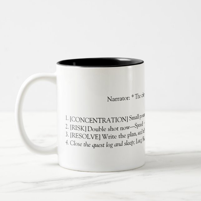 Baldur's Gate 3 Inspired - Midnight Deadline Two-Tone Coffee Mug (Left)