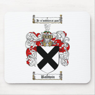 BALDWIN FAMILY CREST -  BALDWIN COAT OF ARMS MOUSE PAD