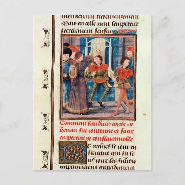 Baldwin I  Sixth Count of Hainaut crowned Postcard (Front)