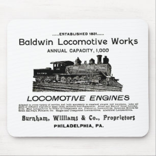 Baldwin Locomotive Works 1895 Mouse Pad
