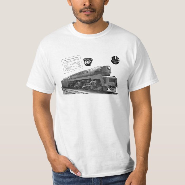 Baldwin-Pennsylvania Railroad T1 Steam Locomotive T-Shirt (Front)