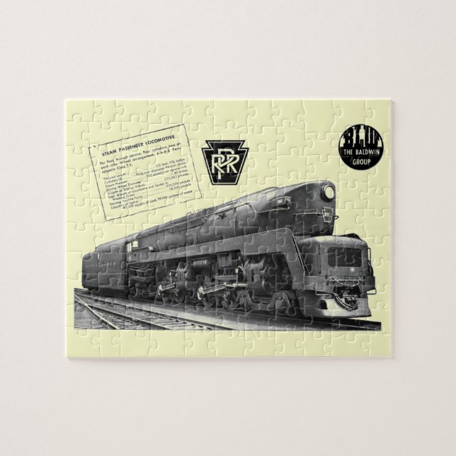 Baldwin-Pennsylvania Railroad T-1 Steam Locomotive Jigsaw Puzzle (Horizontal)