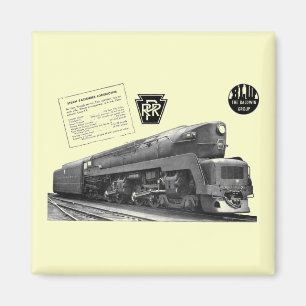 Baldwin-Pennsylvania Railroad T-1 Steam Locomotive Magnet