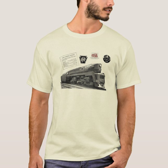 Baldwin-Pennsylvania Railroad T-1 Steam Locomotive T-Shirt (Front)