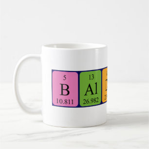 Baldwin periodic table name mug