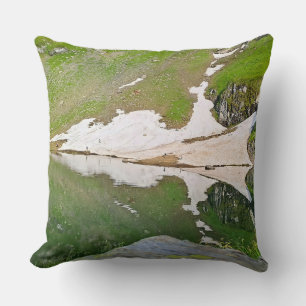 Balea Lake Alpine Landscape - Wild Nature Romania Cushion