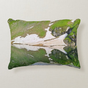 Balea Lake Alpine Landscape - Wild Nature Romania Decorative Cushion