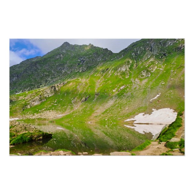 Balea Lake Mountain Slope – Romania Alpine Print (Front)