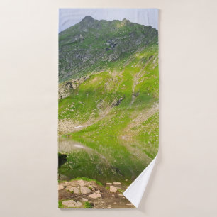 Balea Lake Mountain Slope – Romania Alpine Print Bath Towel Set