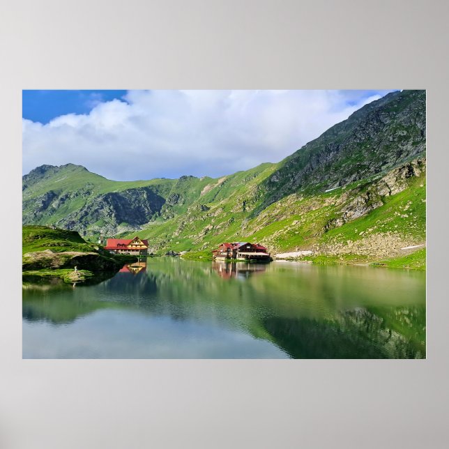 Balea Lake Reflection – Carpathian Alpine Print (Front)