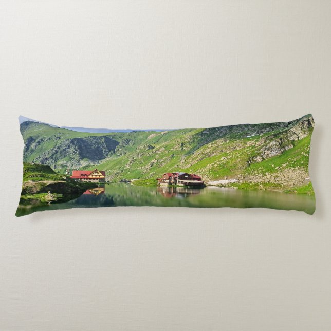 Balea Lake Reflection – Carpathian Alpine Print Body Cushion (Front)