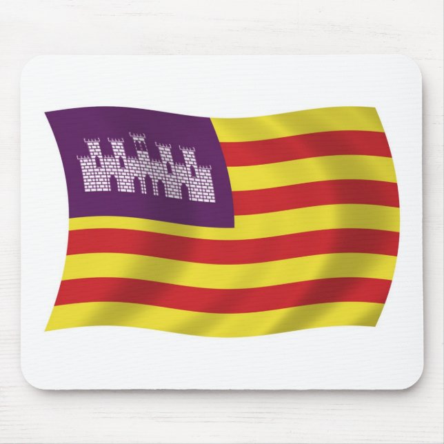 Balearic Islands Flag Mousepad (Front)