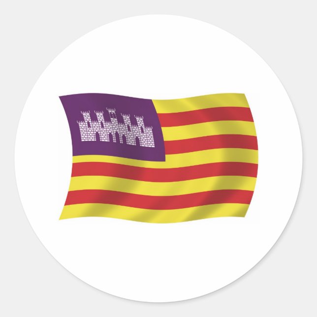 Balearic Islands Flag Sticker (Front)