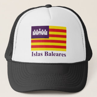 Balearic Islands flag with name Trucker Hat