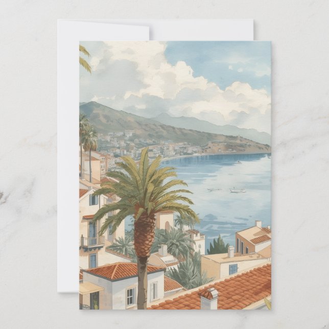 Balearic Islands Vintage French Travel Holiday Card (Front)