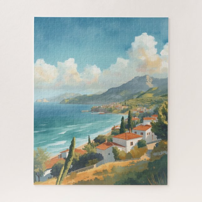 Balearic Islands Vintage French Travel Jigsaw Puzzle (Vertical)