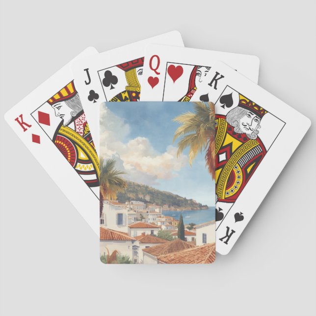 Balearic Islands Vintage French Travel Playing Cards (Back)