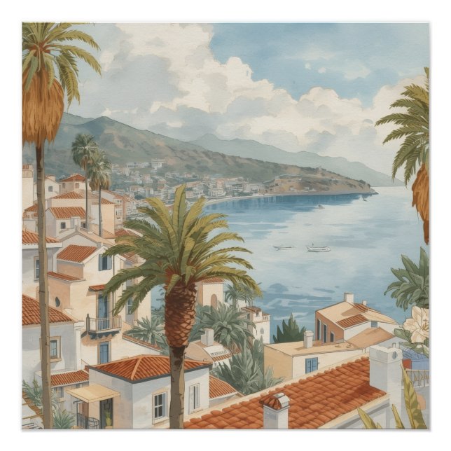 Balearic Islands Vintage French Travel Poster (Front)