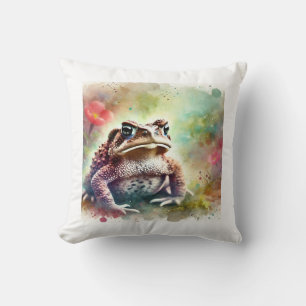 Balearic toad 060824AREF133 - Watercolor Cushion