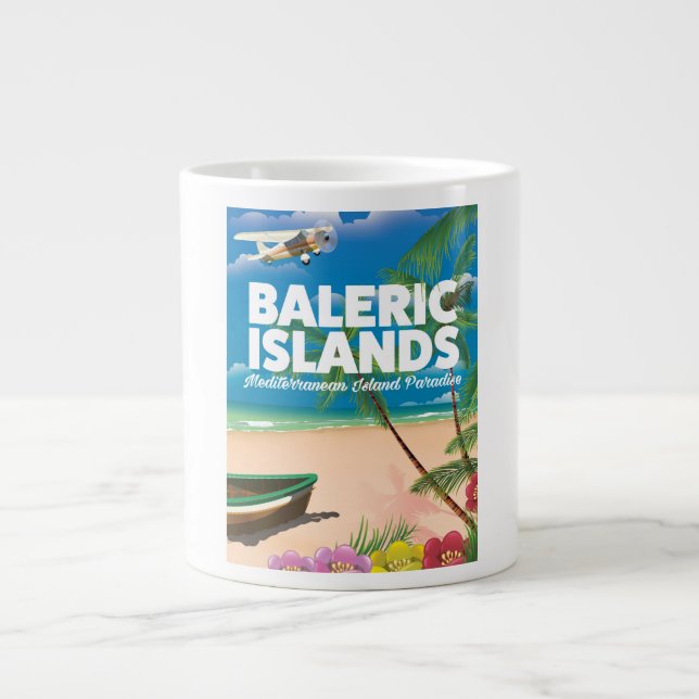 baleric islands Mediterranean paradise Large Coffee Mug (Front)