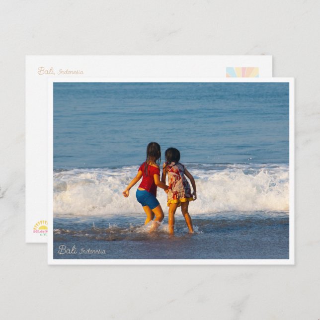 Bali Beach Kids Playing – Postcard (Front/Back)