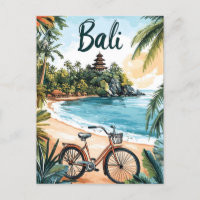 Bali Beach with Bicycle - Tropical Travel