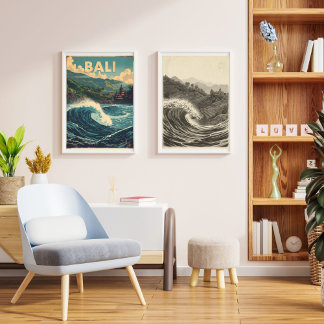 Bali Breezes – Vintage Tropical Indonesian Travel Poster